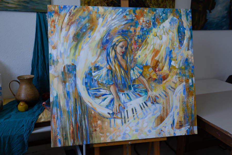 On the easel