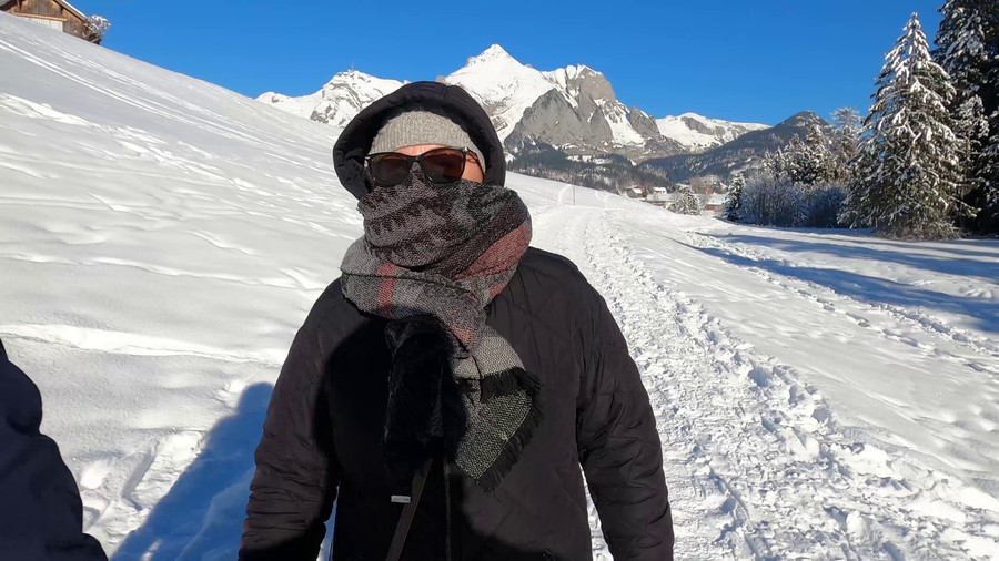 Непривычно снежная швейцарская зима 2021