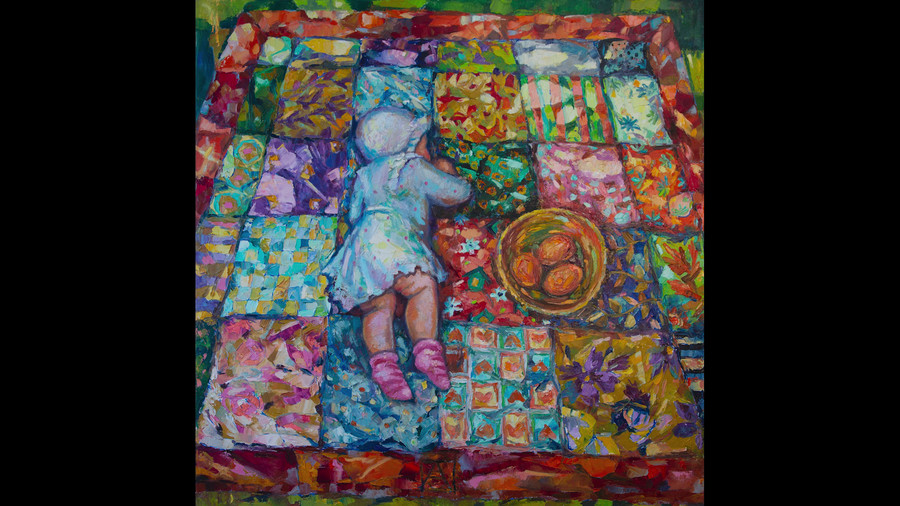 Eastern Morning, Anna Shesterikova, 100x100 cm, canvas, oil
