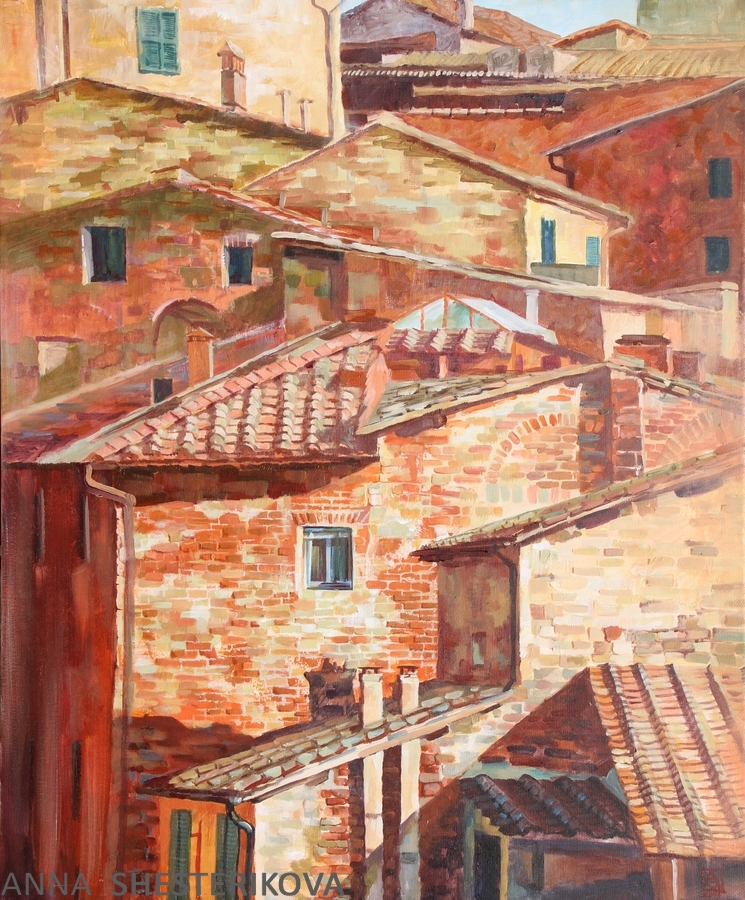 Die Dächer von Siena