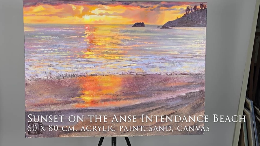 Sunset on the Anse Intendance Beach